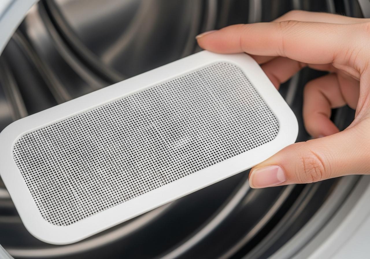 Clean dryer lint trap for safety