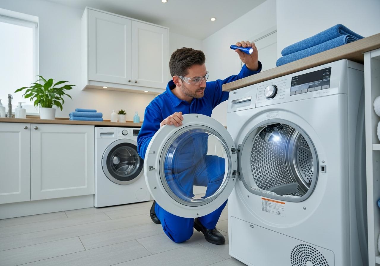 La Jolla A-Tech technician repairing a clothes dryer