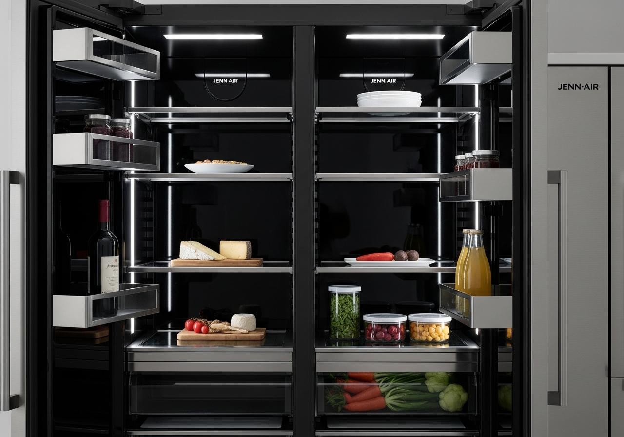 Jenn-Air obsidian black interior