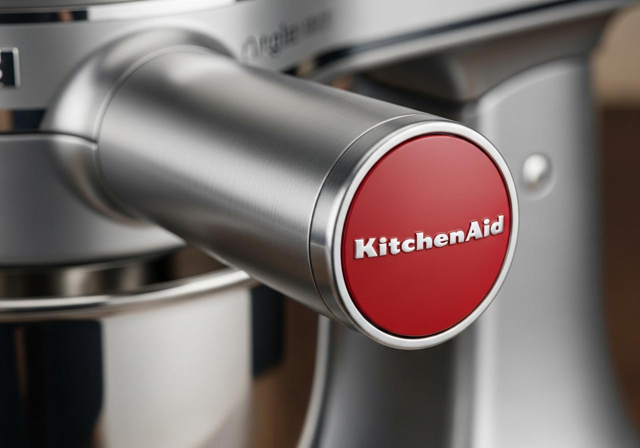 KitchenAid appliance handle detail