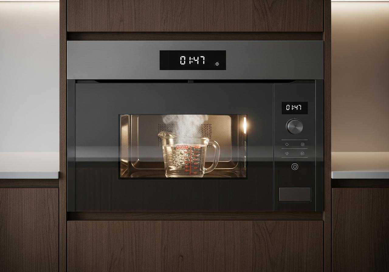 Modern built-in microwave heating food